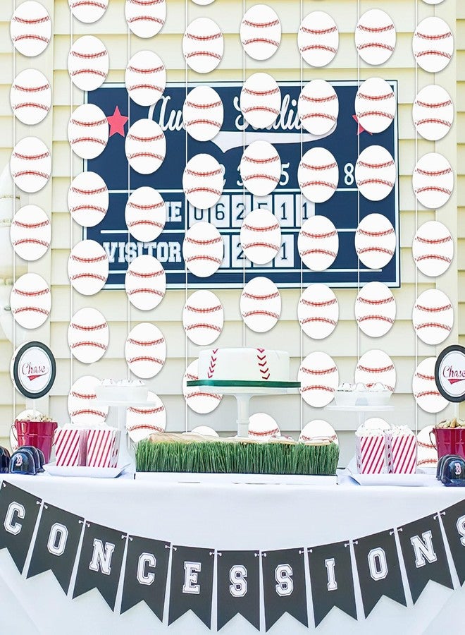 MARFOREVER Pre-Strung 6 Pieces Baseball Banner Baseball Party Decorations, Base Ball Paper Garland Bunting Decor for Sports Theme Birthday Baby Shower Party Supplies Favors - Image 5